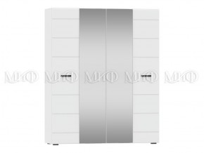 НЭНСИ NEW Шкаф 4-створчатый (Белый глянец холодный/белый) в Ревде - revda.ok-mebel.com | фото 1